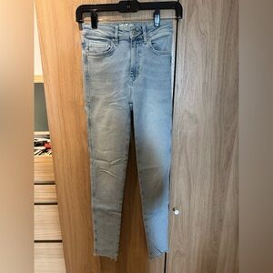 Free People We The Free High Rise Skinny Jeans, Raw Hem, Size 26